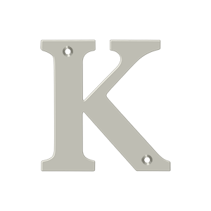 Residential Letter K by Deltana -  - Brushed Nickel - New York Hardware