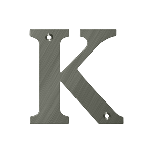 Residential Letter K by Deltana -  - Antique Nickel - New York Hardware