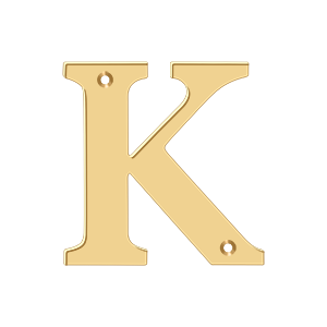 Residential Letter K by Deltana -  - PVD Polished Brass - New York Hardware