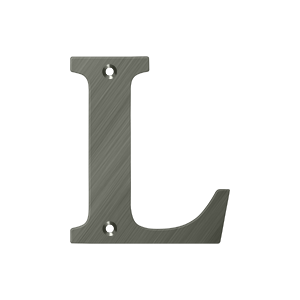 Residential Letter L by Deltana -  - Antique Nickel - New York Hardware