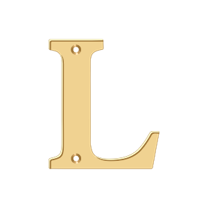 Residential Letter L by Deltana -  - PVD Polished Brass - New York Hardware