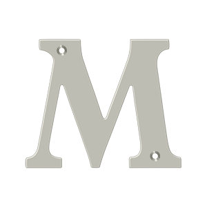 Residential Letter M by Deltana -  - Brushed Nickel - New York Hardware