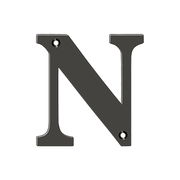 Residential Letter N by Deltana -  - Oil Rubbed Bronze - New York Hardware