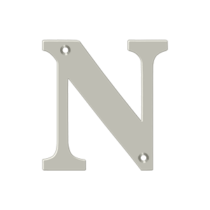 Residential Letter N by Deltana -  - Brushed Nickel - New York Hardware