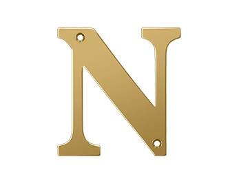 4" Residential Letter N - New York Hardware Online