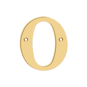 Residential Letter O by Deltana -  - PVD Polished Brass - New York Hardware