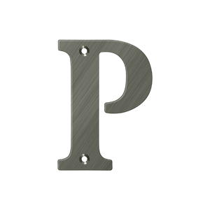 Residential Letter P by Deltana -  - Antique Nickel - New York Hardware