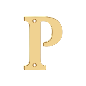 Residential Letter P by Deltana -  - PVD Polished Brass - New York Hardware