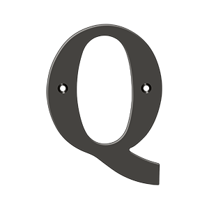 Residential Letter Q by Deltana -  - Oil Rubbed Bronze - New York Hardware