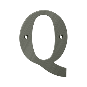 Residential Letter Q by Deltana -  - Antique Nickel - New York Hardware