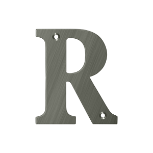 Residential Letter R by Deltana -  - Antique Nickel - New York Hardware