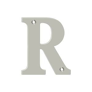 Residential Letter R by Deltana -  - Brushed Nickel - New York Hardware