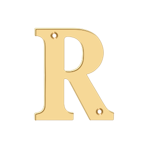 Residential Letter R by Deltana -  - PVD Polished Brass - New York Hardware