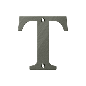 Residential Letter T by Deltana -  - Antique Nickel - New York Hardware