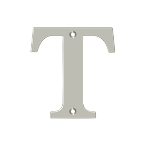 Residential Letter T by Deltana -  - Brushed Nickel - New York Hardware