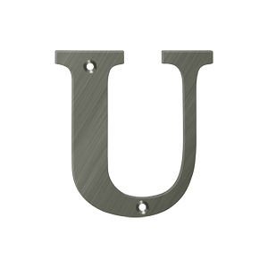 Residential Letter U by Deltana -  - Antique Nickel - New York Hardware