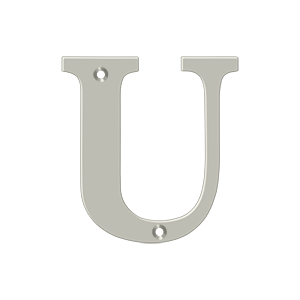 Residential Letter U by Deltana -  - Brushed Nickel - New York Hardware