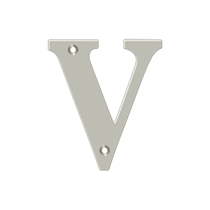 Residential Letter V by Deltana -  - Brushed Nickel - New York Hardware
