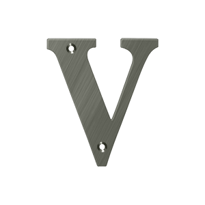 Residential Letter V by Deltana -  - Antique Nickel - New York Hardware