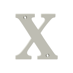 Residential Letter X by Deltana -  - Brushed Nickel - New York Hardware