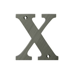 Residential Letter X by Deltana -  - Antique Nickel - New York Hardware