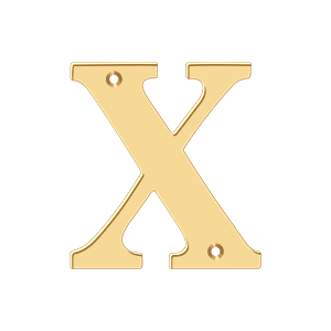 Residential Letter X by Deltana -  - PVD Polished Brass - New York Hardware