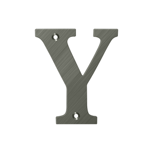 Residential Letter Y by Deltana -  - Antique Nickel - New York Hardware