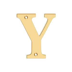 Residential Letter Y by Deltana -  - PVD Polished Brass - New York Hardware