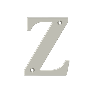 Residential Letter Z by Deltana -  - Brushed Nickel - New York Hardware
