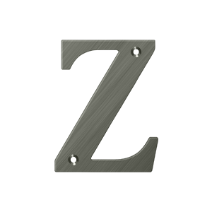 Residential Letter Z by Deltana -  - Antique Nickel - New York Hardware
