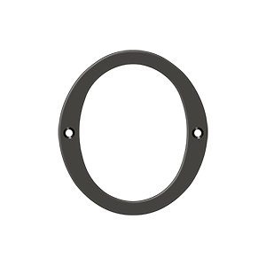Home Accessories Solid Brass Numbers 0 by Deltana - 4" - Oil Rubbed Bronze - New York Hardware
