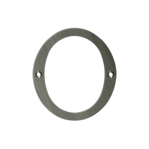 Home Accessories Solid Brass Numbers 0 by Deltana - 4" - Antique Nickel - New York Hardware