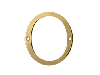 Solid Brass 4" Number #0 - PVD - Polished Brass - New York Hardware Online