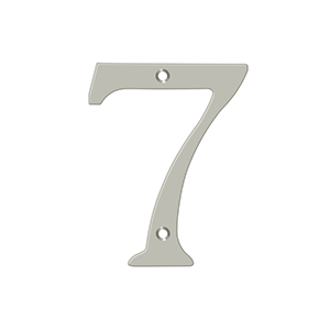 Home Accessories Solid Brass Numbers 7 by Deltana - 4" - Brushed Nickel - New York Hardware