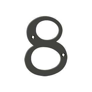 Home Accessories Solid Brass Numbers 8 by Deltana - 4" - Oil Rubbed Bronze - New York Hardware