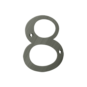 Home Accessories Solid Brass Numbers 8 by Deltana - 4" - Antique Nickel - New York Hardware
