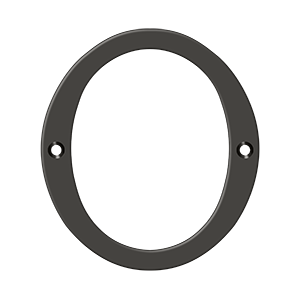 Home Accessories Solid Brass Numbers 0 by Deltana - 6" - Oil Rubbed Bronze - New York Hardware