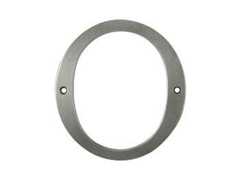 Solid Brass 6" Number #0 - Pewter - New York Hardware Online