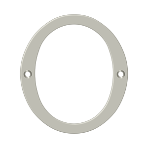 Home Accessories Solid Brass Numbers 0 by Deltana - 6" - Brushed Nickel - New York Hardware
