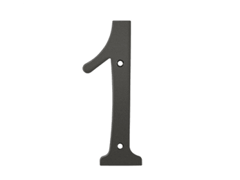 Solid Brass 6" Number #1 - Oil Rubbed Bronze - New York Hardware Online