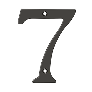 Home Accessories Solid Brass Numbers 7 by Deltana - 6" - Oil Rubbed Bronze - New York Hardware