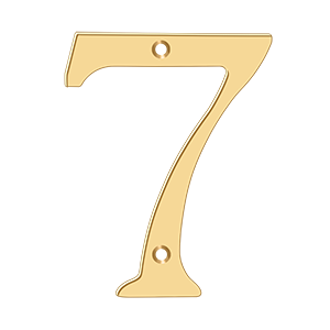 Home Accessories Solid Brass Numbers 7 by Deltana - 6" - PVD Polished Brass - New York Hardware