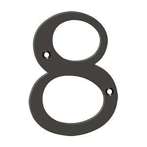 Home Accessories Solid Brass Numbers 8 by Deltana - 6" - Oil Rubbed Bronze - New York Hardware