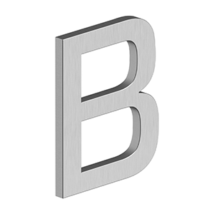 Home Accessories Stainless Steel E Series with Risers Letter B by Deltana - 4" - Polished Brass2D - New York Hardware