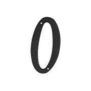 Black Zinc Die-Cast Number 0 by Deltana - 4" - Black - New York Hardware
