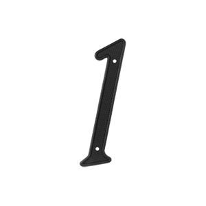 Black Zinc Die-Cast Number 1 by Deltana - 4" - Black  - New York Hardware