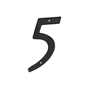 Black Zinc Die-Cast Number 5 by Deltana - 4" - Black - New York Hardware