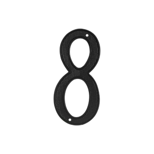 Black Zinc Die-Cast Number 8 by Deltana - 4" - Black - New York Hardware