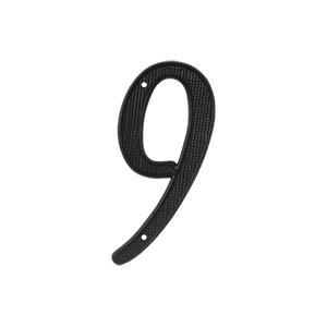 Black Zinc Die-Cast Number 9 by Deltana - 4" - Black - New York Hardware