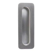 Elliptical Recessed Pull - 5 29/32" (150mm) Satin Stainless Steel - New York Hardware Online